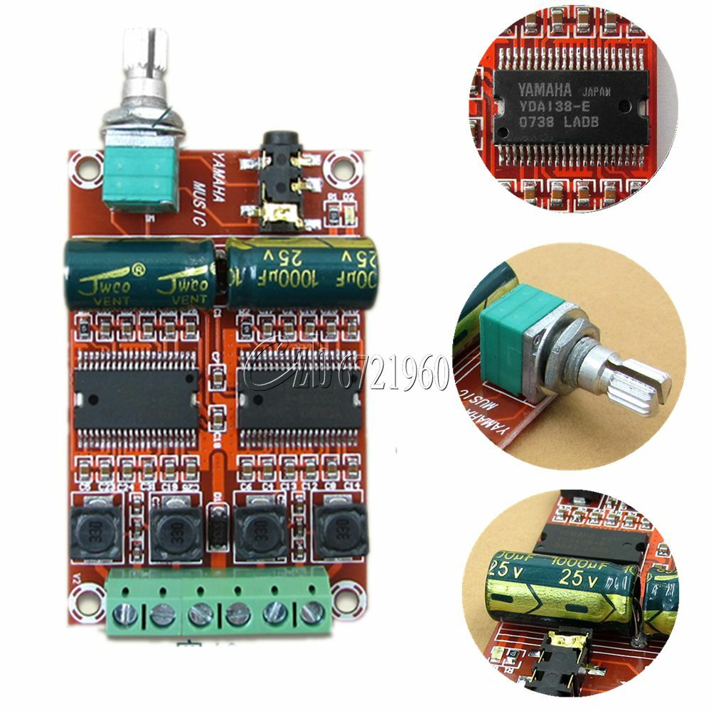 For Yamaha 20W+20W Digital Stereo Class D Amplifier Board audio AMP DC 12V CAR