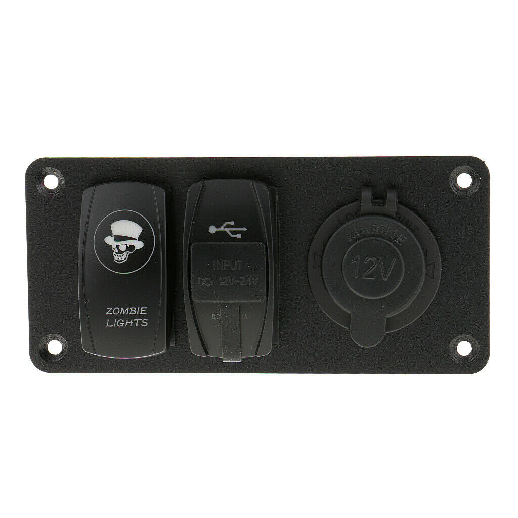 Zombie Switch+Dual USB Port Charger+Cigarette Lighter Socket for 12V/24V