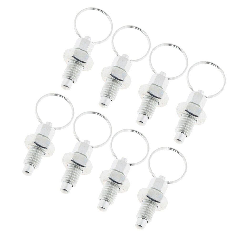 M8 Index Plunger with Ring Pull Spring Loaded Retractable Locking Pins, 8X