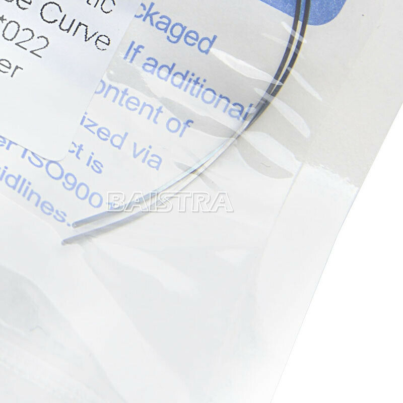 50X Dental Super Elastic Reverse Curve Niti Rectangular Arch Wire 17X22 Upper