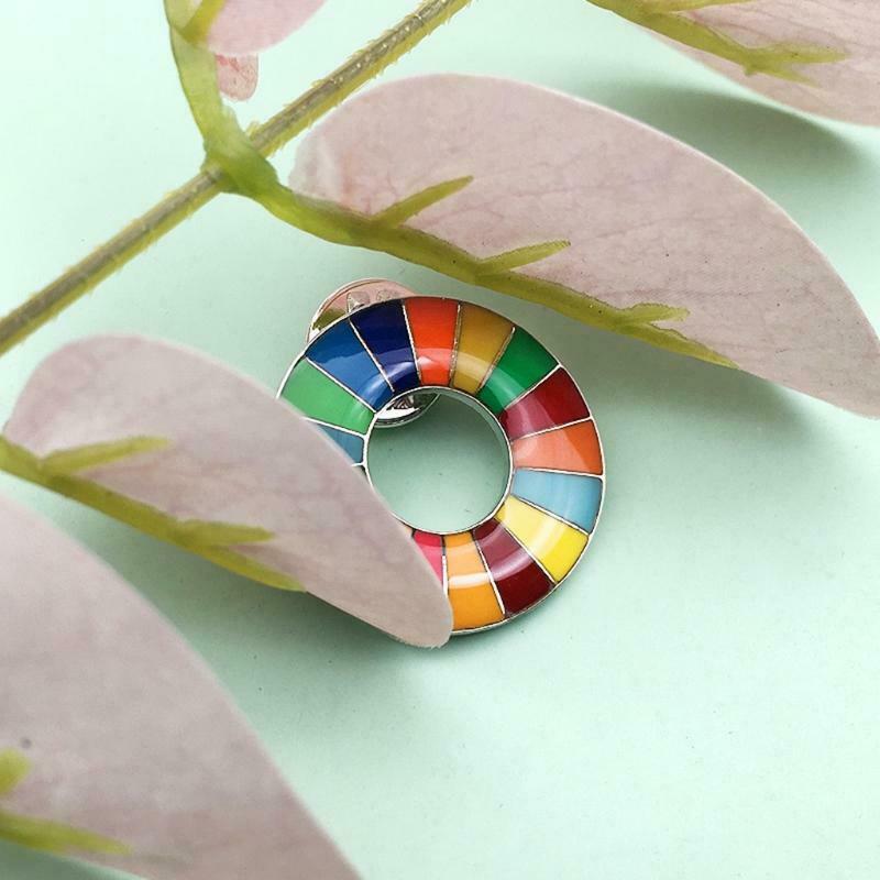 Sustainable Development Goals (SDG) Badge Rainbow Badge Gift for Women Men