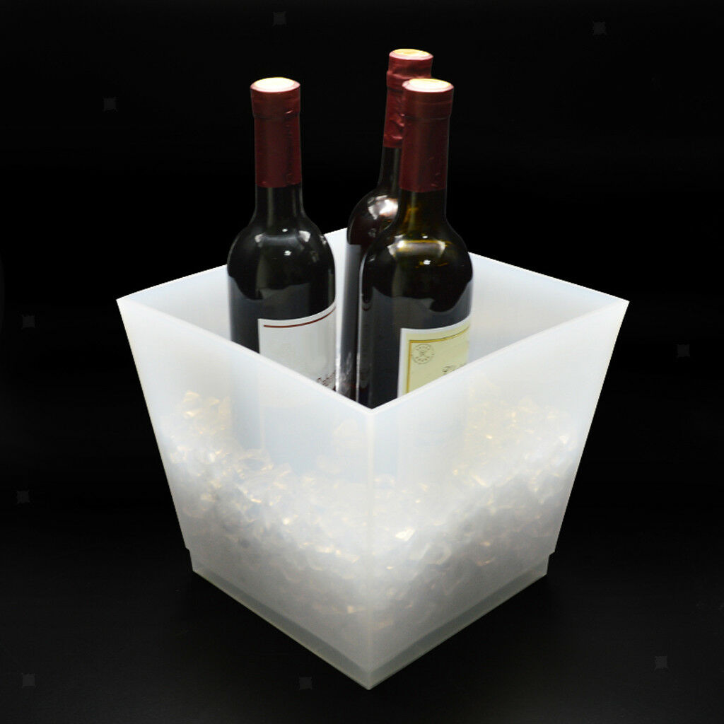 Ice Cooler LED Bucket Cooling Beer Wine Cooler Bar Supply 7-Color Change 10L