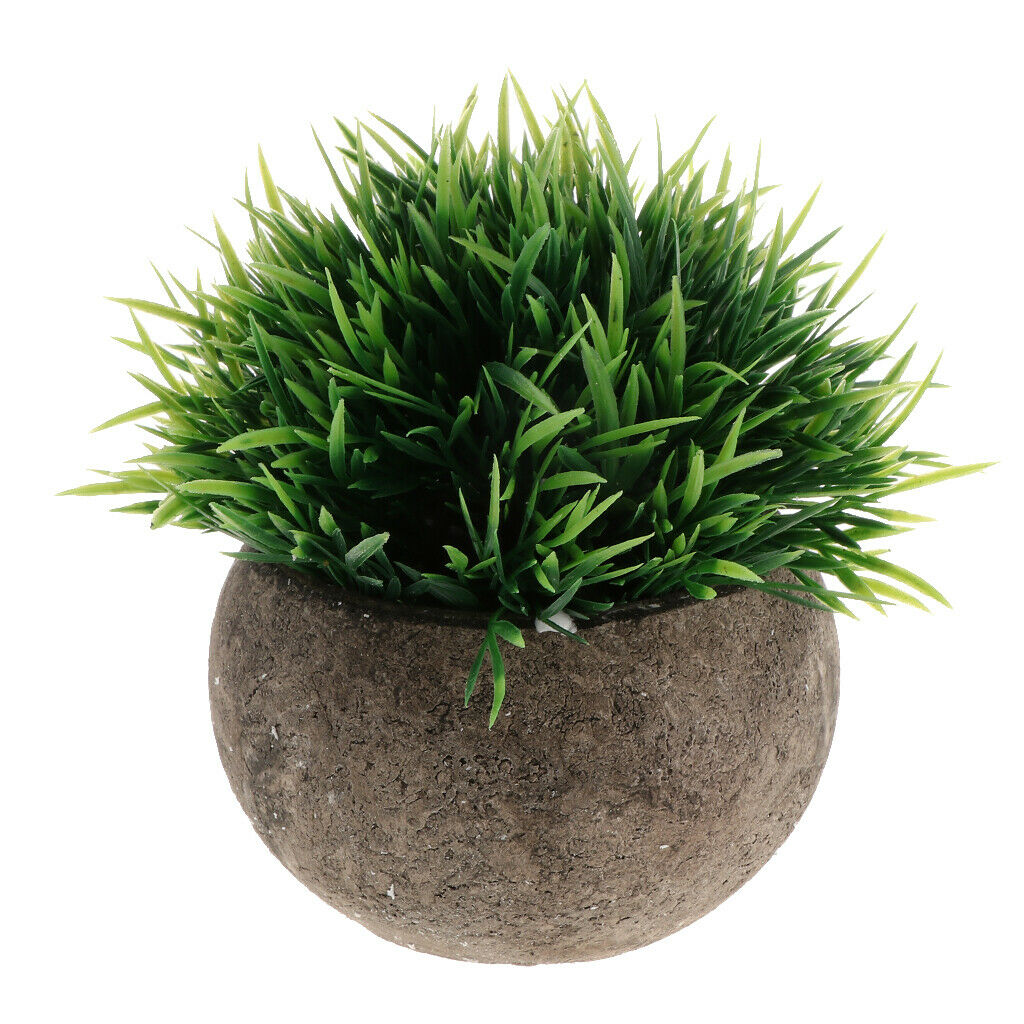 Mini Simulation Flower Bonsai Tree Mini Artificial Leaves Plant with Pot  3
