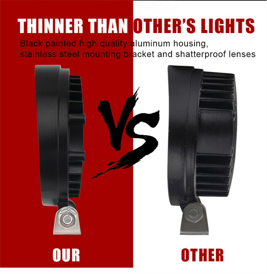 4.5 Inch 70W LED Work Light Bar Spot Pods Driving Fog Off road 4WD Offroad Lamp