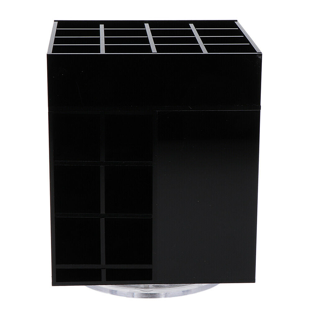 360 Rotating Acrylic Lipstick Tower Display Rack Lip Gloss Organizer Black