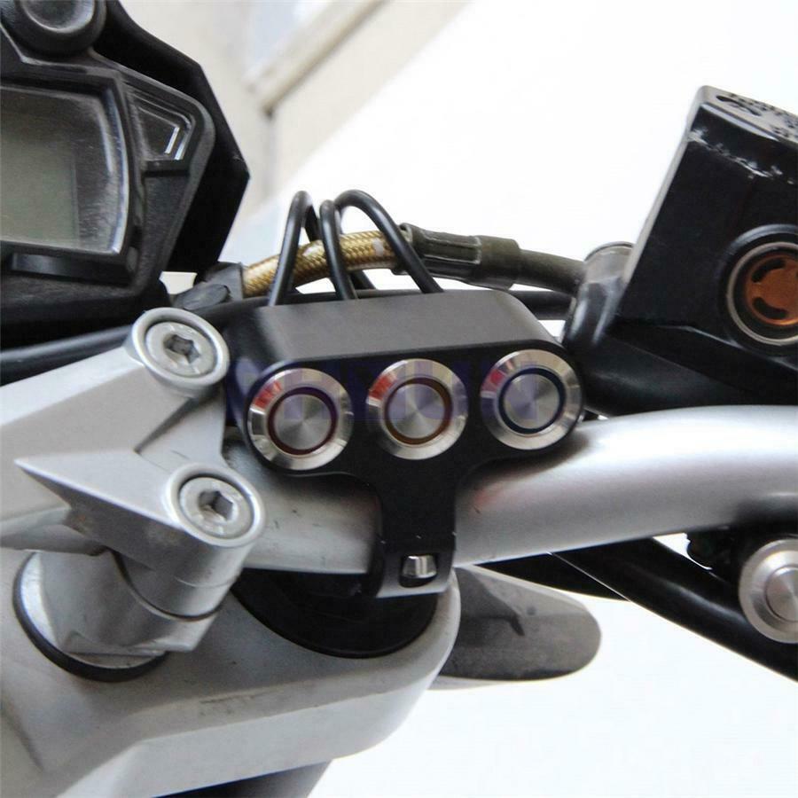 Motorcycle Handlebar CNC Aluminium Alloy Momentary Reset Button Switches 22mm