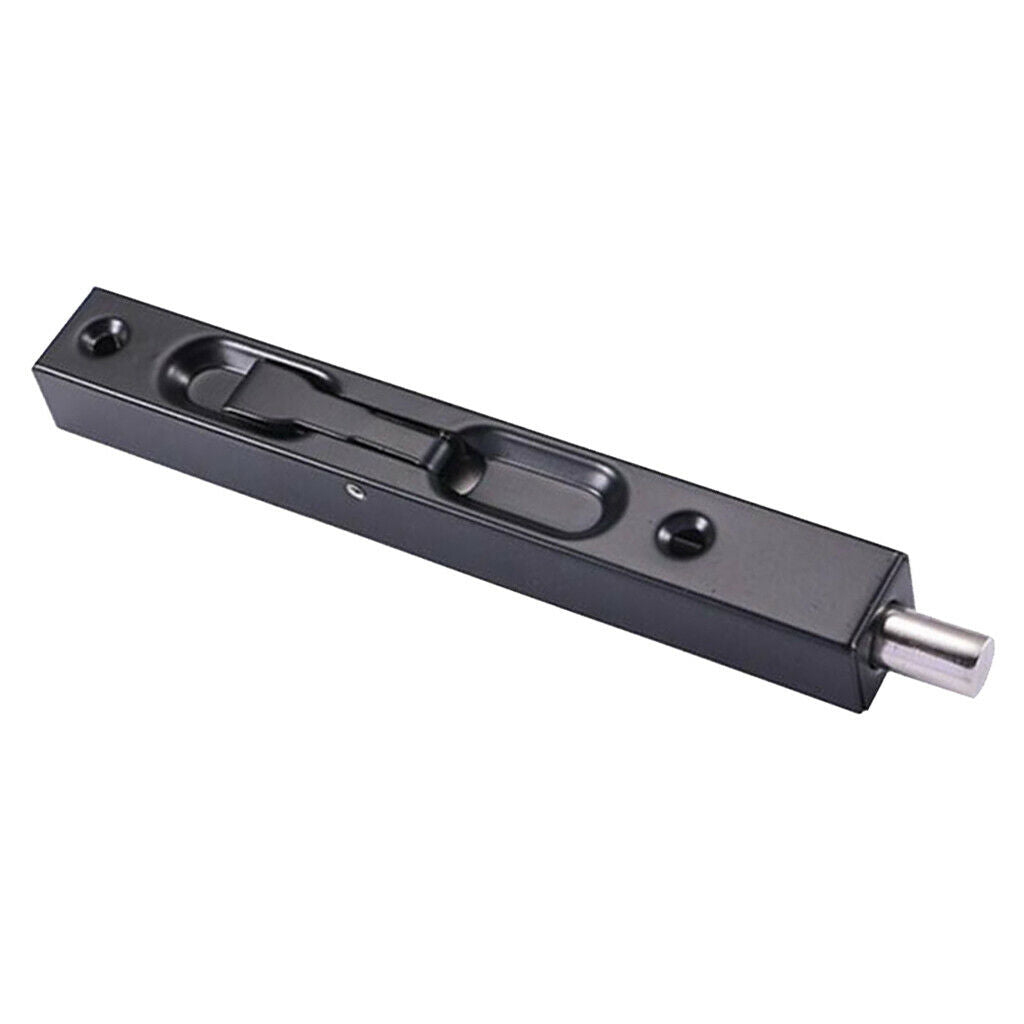 Stainless Steel Flush Bolt 10" Door Latch Security Lock for Wood Door Black