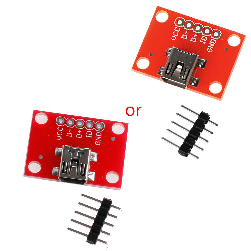 Mini USB Adapter Plate Board Breakout For USB Mini-B Extension 1PC
