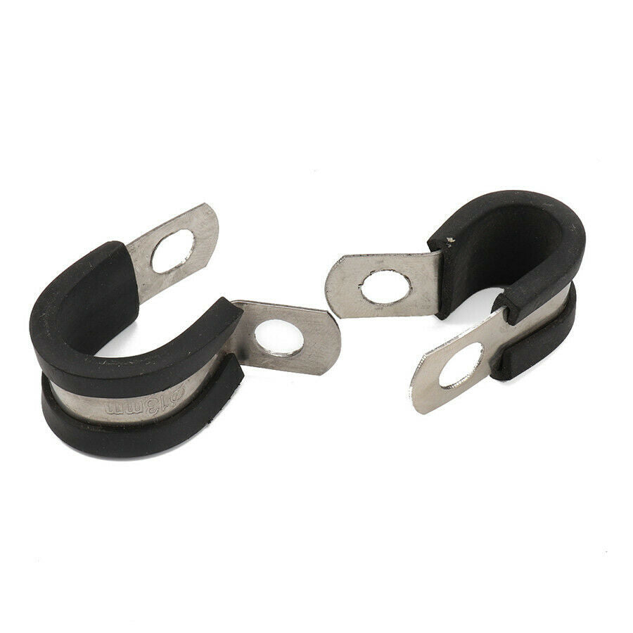 50*Cable Clamps 1/4'' 3/8'' 5/16'' Assortment Rubber Cushion Insulated Clamp