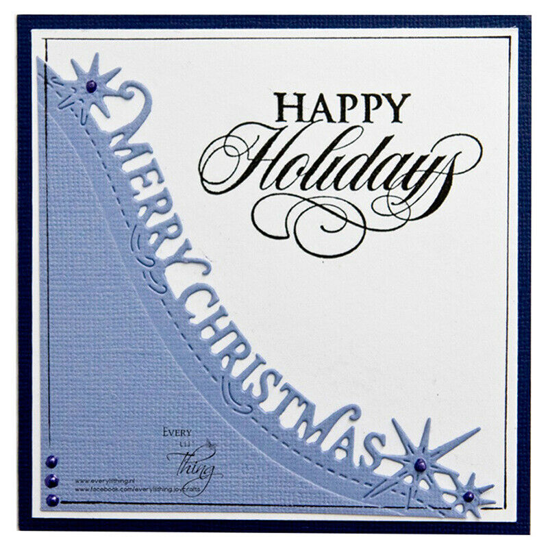 Merry Christmas border Scrapbooking Metal Cutting Dies Craft for DIY Paper C Tt