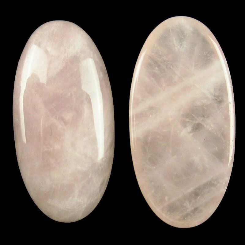 8pcs 30x15x6mm Natural Rose Quartz 36g Oval Cab Cabochon A-300JM