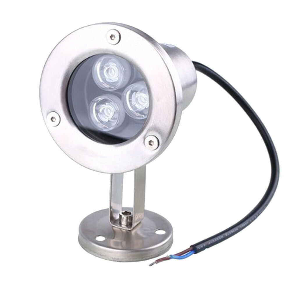 12V Waterproof Underwater LED Spotlight Aquarium Tank White Lighting