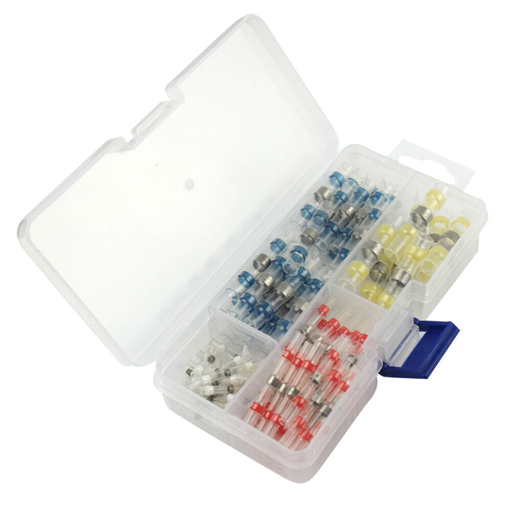 100 xWaterproof Solder Seal Heat Shrink Sleeve Wire  Connectors Set
