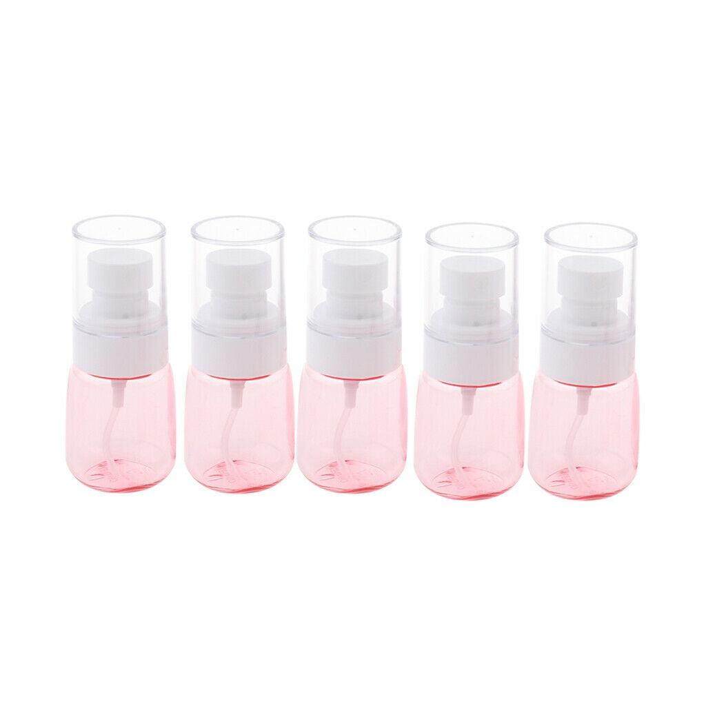 5 Pieces Refillable PETG Fine Mist Sprayer Bottles for Travel Outdoors Pink