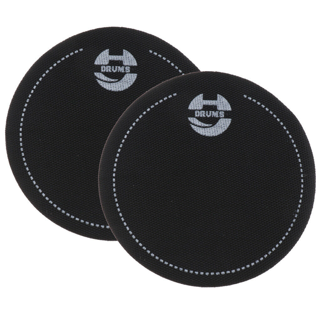 2x Black Single Step Pedal Patch for Bass Drum Percussion Instrument Parts