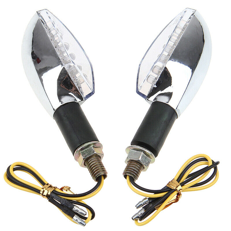 LED Motorcycle Amber Turn Signal Indicator Light Blinker Lamp Dirt Bike For BMW