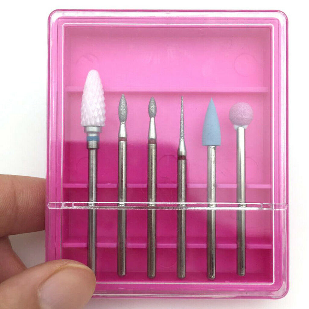 6pcs Electric Nail Drill Bit Set Grinding Head for Acrylic UV Gel Shaping 05