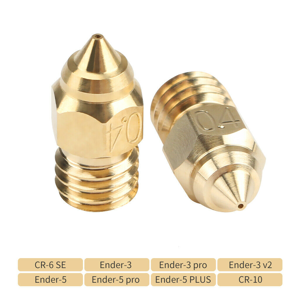 12Pcs Ender 3/CR-6 SE MK Nozzles Extruder Brass Nozzle MK Thread Printer Head