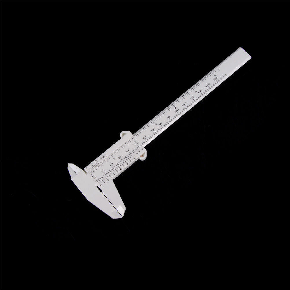 Sliding Vernier Caliper Plastic Measure Ruler Gauge Dual Scale New FDCA 150mm