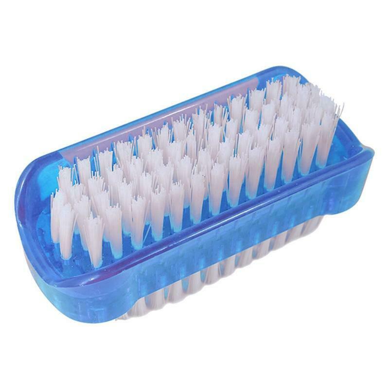 Plastic Double Sided Nail Brush Nail Cleaning Scrubbing Brushes Remove Dust Tool