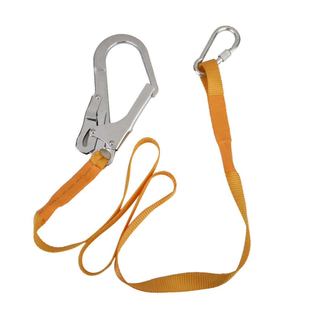 Climbing Rope Suspender Belt with Carabiner Buckle Mountaineering Outdoor Safety