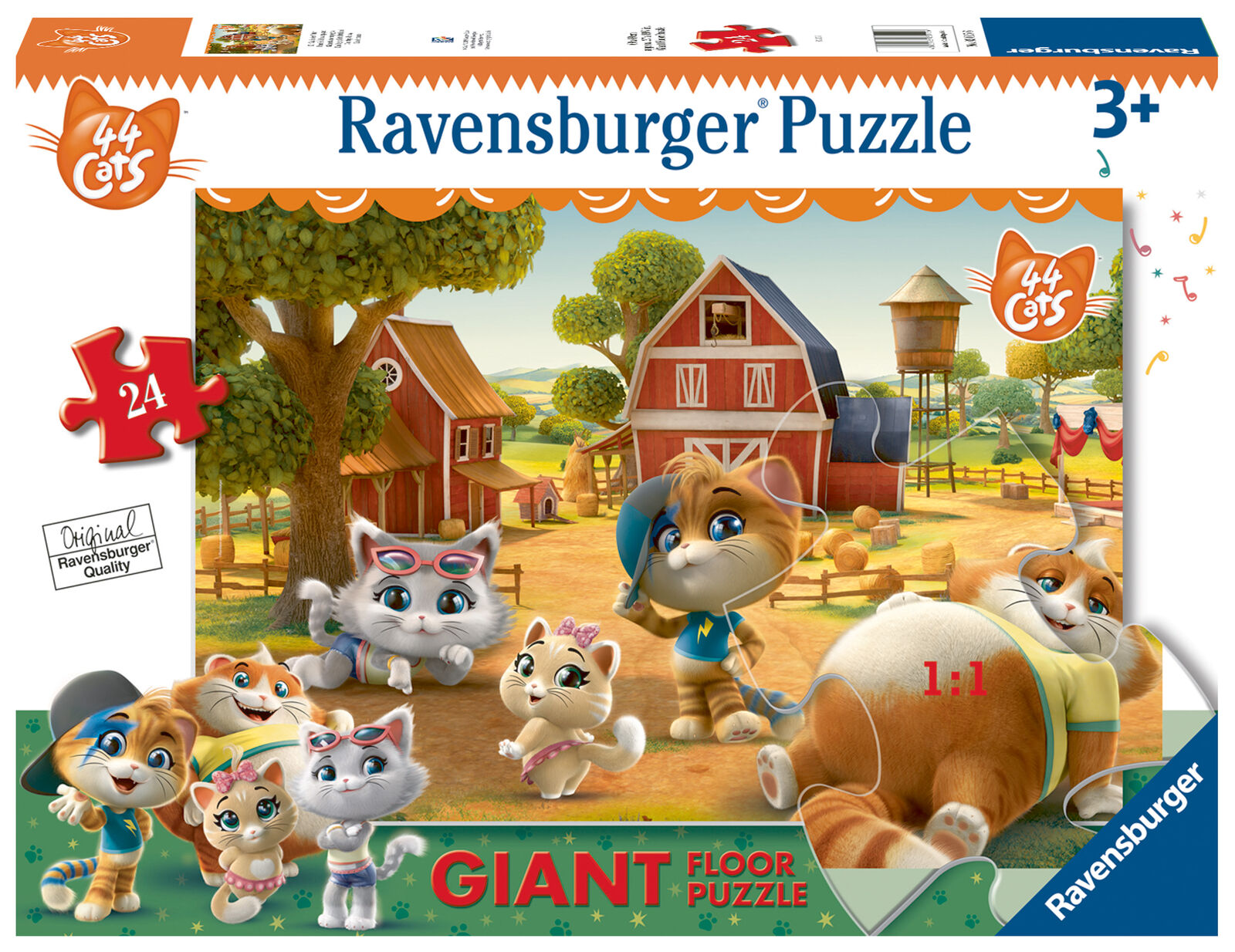 03015 Ravensburger 44 Cats Giant Floor Jigsaw Puzzle 24pc Children Age 3 Years+