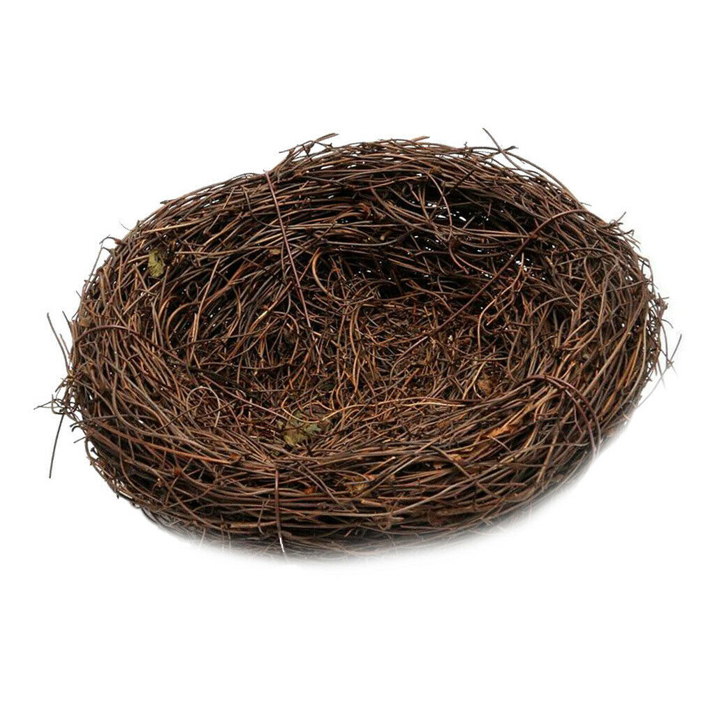Handmade Vine Bird Nest House Home Nature Craft Sill Holiday Decor - 10cm