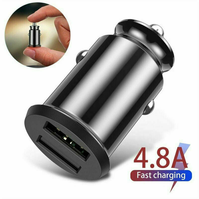 Ultra mini Baseus 3A Fast Charging Dual Ports USB Car Phone Charger Adapte