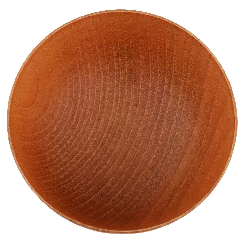 2Pcs Wooden Wood Cereal Soup Bowl Kitchenware for Outdoor Picnic Hiking Camping