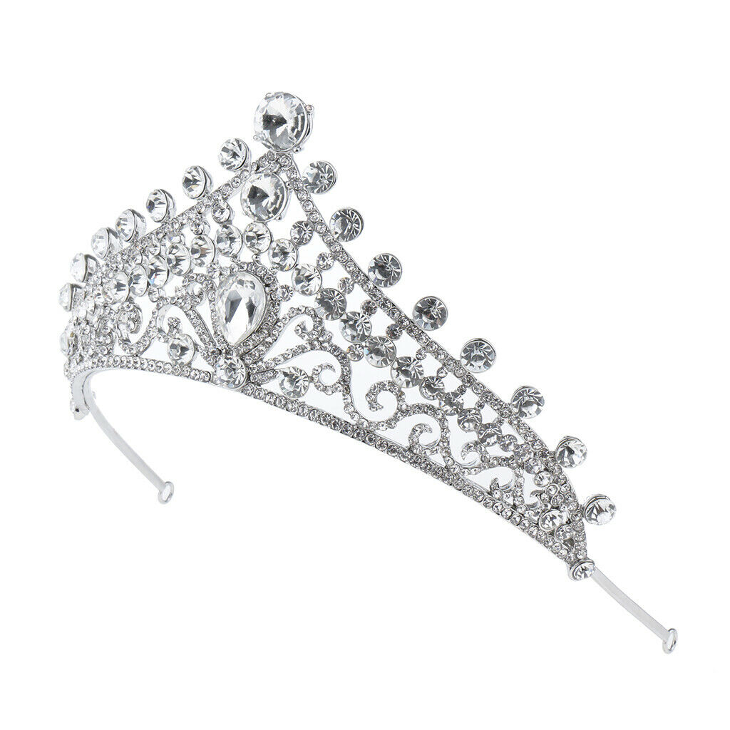 Royal Crystal 3A Zircon Crown Tiara Wedding Bridal Headband Hair Accessories