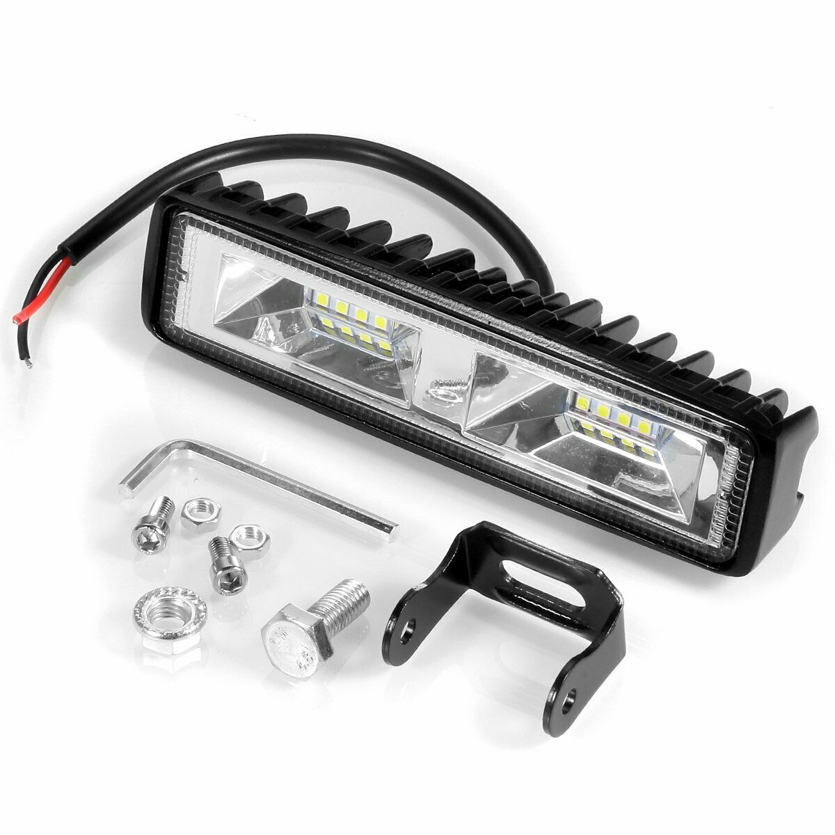 48W 16 LED Work Light Bar Flood Spot Lamp Offroad Driving Fog 4WD SUV Truck