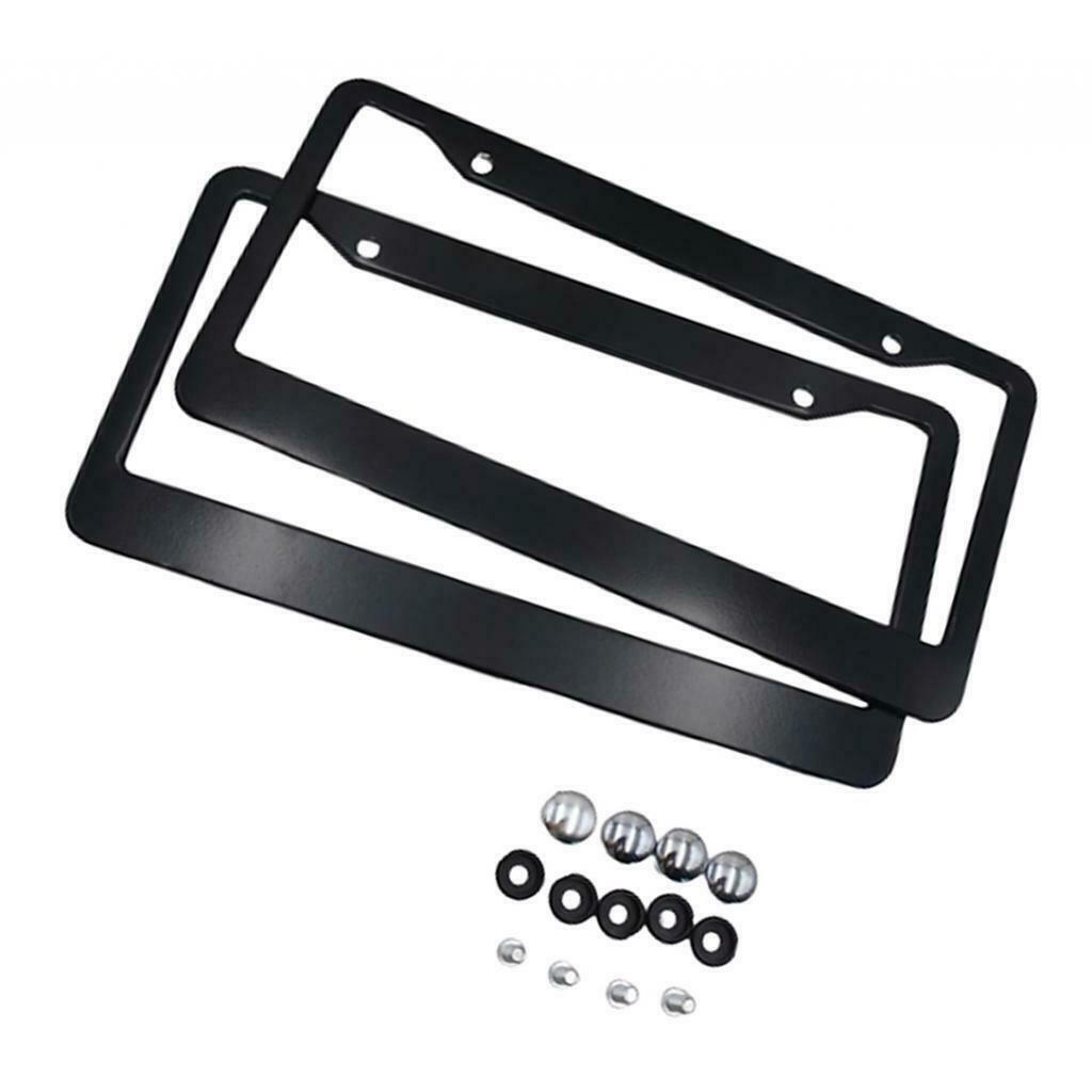 2pcs Universal Truck Racing License Plate Frame Tag Protective Cover Holder