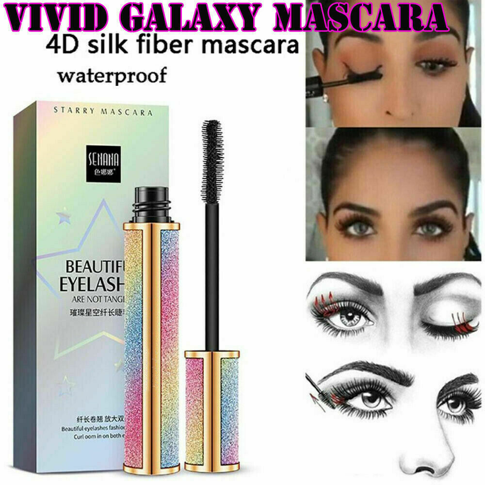 1pc Vivid Galaxy Mascara 4D Silk Fiber Lashes Waterproof Thick Mascara Charming
