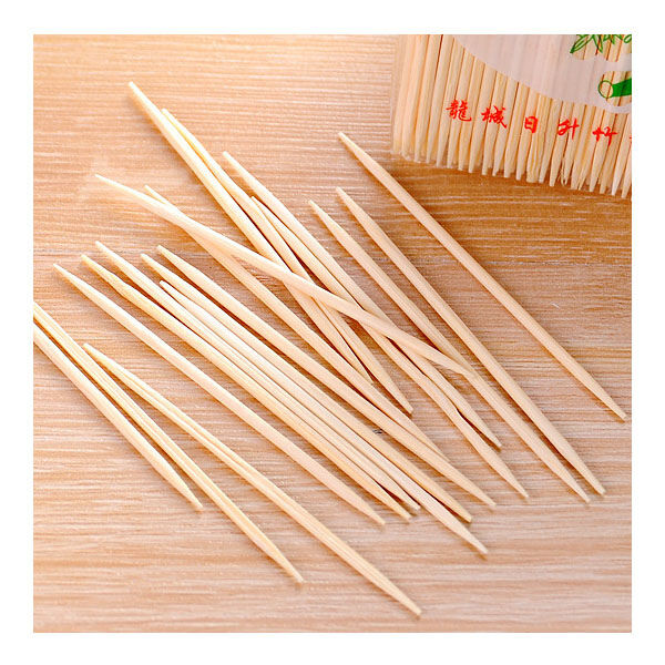 100pcs Two Heads Wood Stick Wooden Bamboo Toothpick Party Cocktail Food Picks