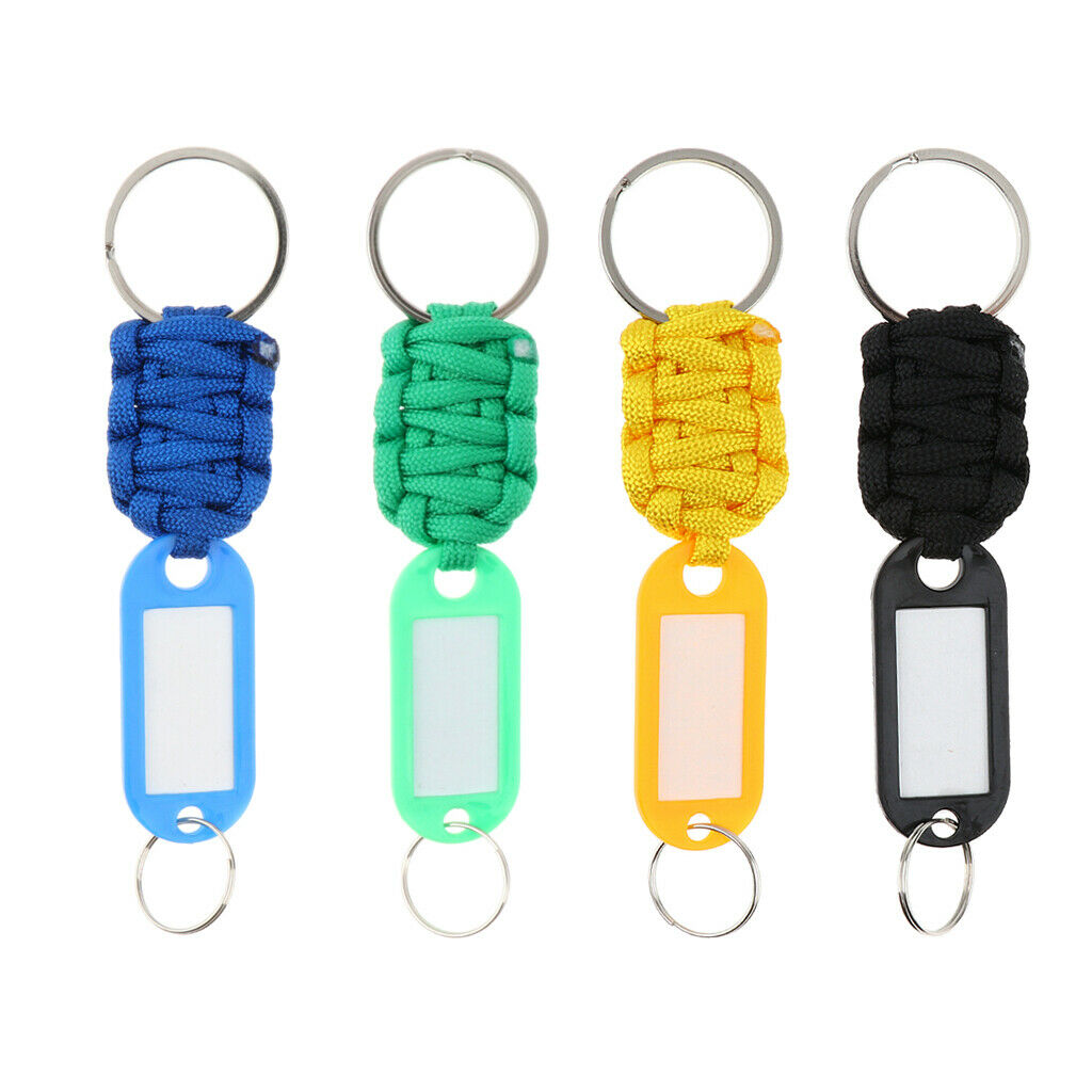 Paracord Lanyard Rope Keychain Emergency Survival Kit with Key Ring Yellow
