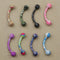 8Pcs Curved Bent Eyebrow Bar Ring Barbell Body Ear Labret Piercing Jewellery
