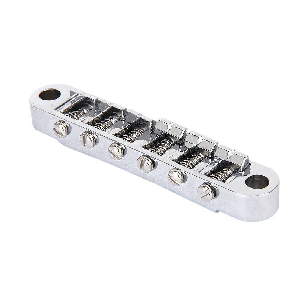 Archtop Rosewood Bridge with Chrome Plated Saddles Luthier Jazz Guitar Part