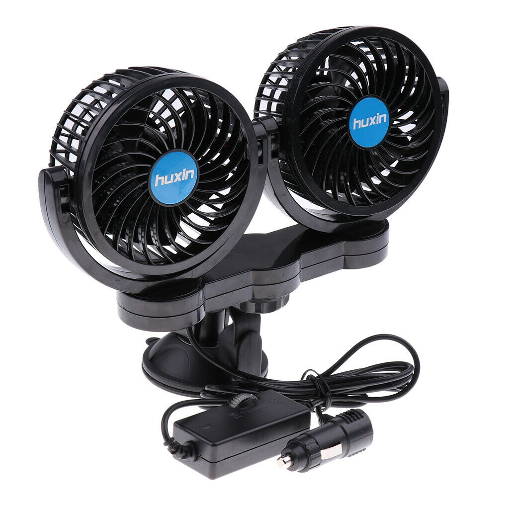 4.5inch 12V 360 Rotating adjustment Dual Head Car Auto Cooling Air Fan