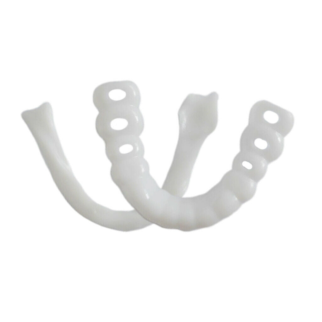 2Pcs Soft Silicone Flex Lower Cosmetic Teeth Cover False Teeth Veneers
