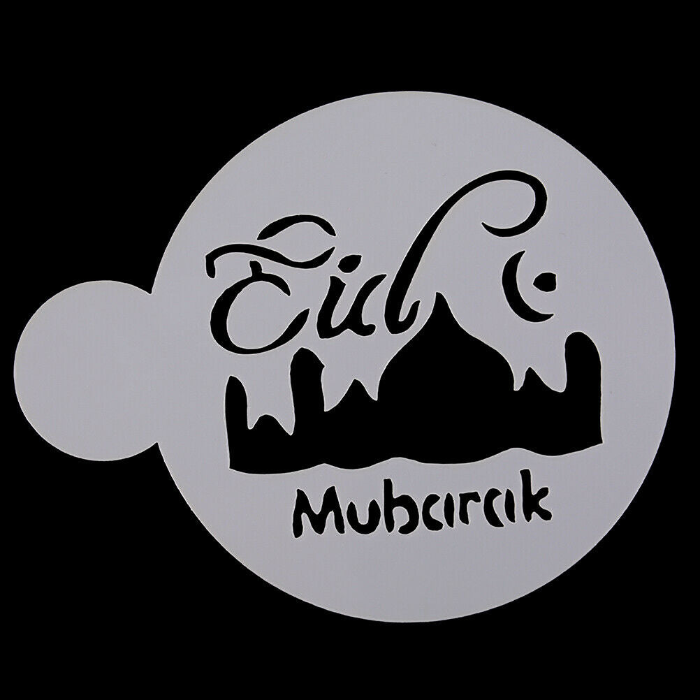 3pcs Eid Mubarak Cookies Stencil Ramadan Muslim Coffee Cake Template Mold.l8
