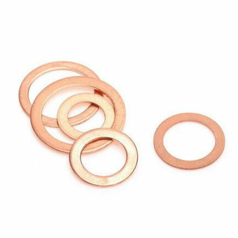 50pcs 5 Sizes Motorcycle ATV Brake Fuel Banjo Seal Copper Crush Washer Kit