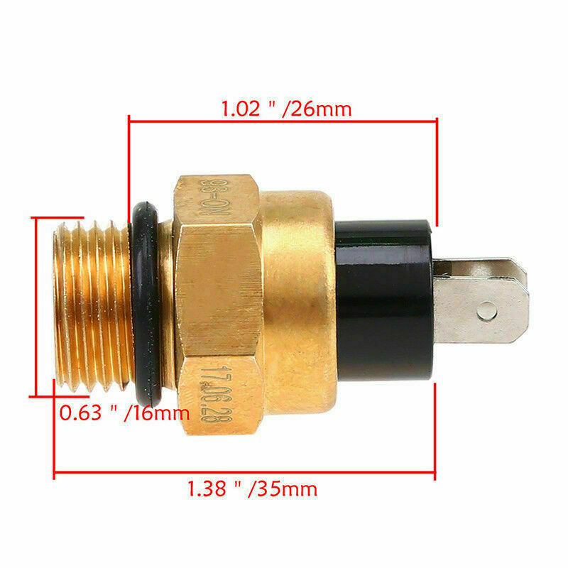 Radiator Cooling Fan Thermo Switch Sensor Universal For 125cc-250cc Scooters ATV
