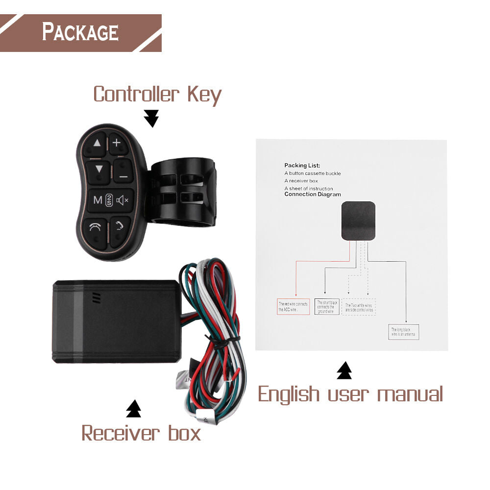 Steering Wheel Hands Free Wireless Bluetooth Car Speaker Phone Kit For Mobile