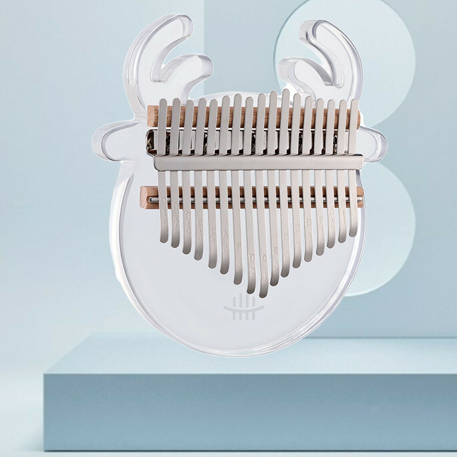 Kalimba Thumb Piano 17 Keys Animal-shaped Acrylic for Child Transparent Deer
