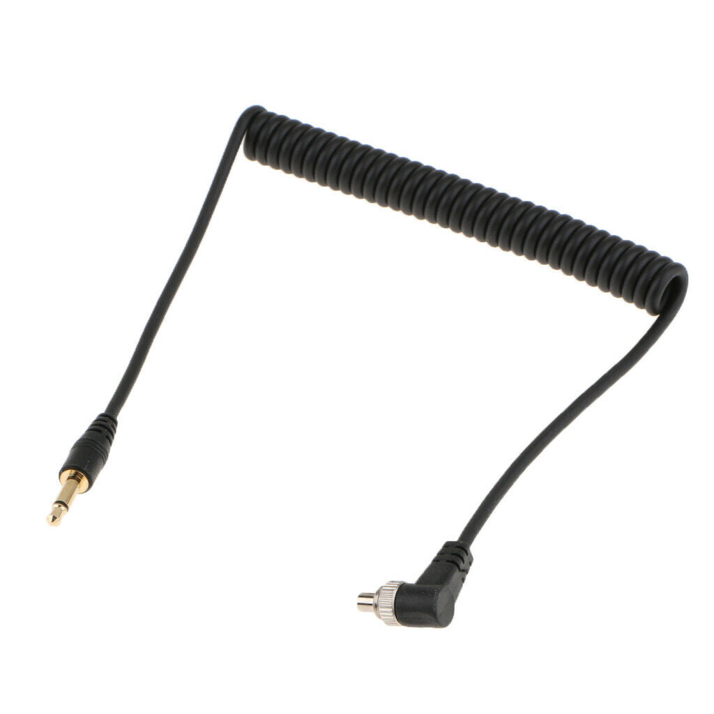 3.5mm to Male Flash PC Sync Cord Thread Lock for  SLR Camera