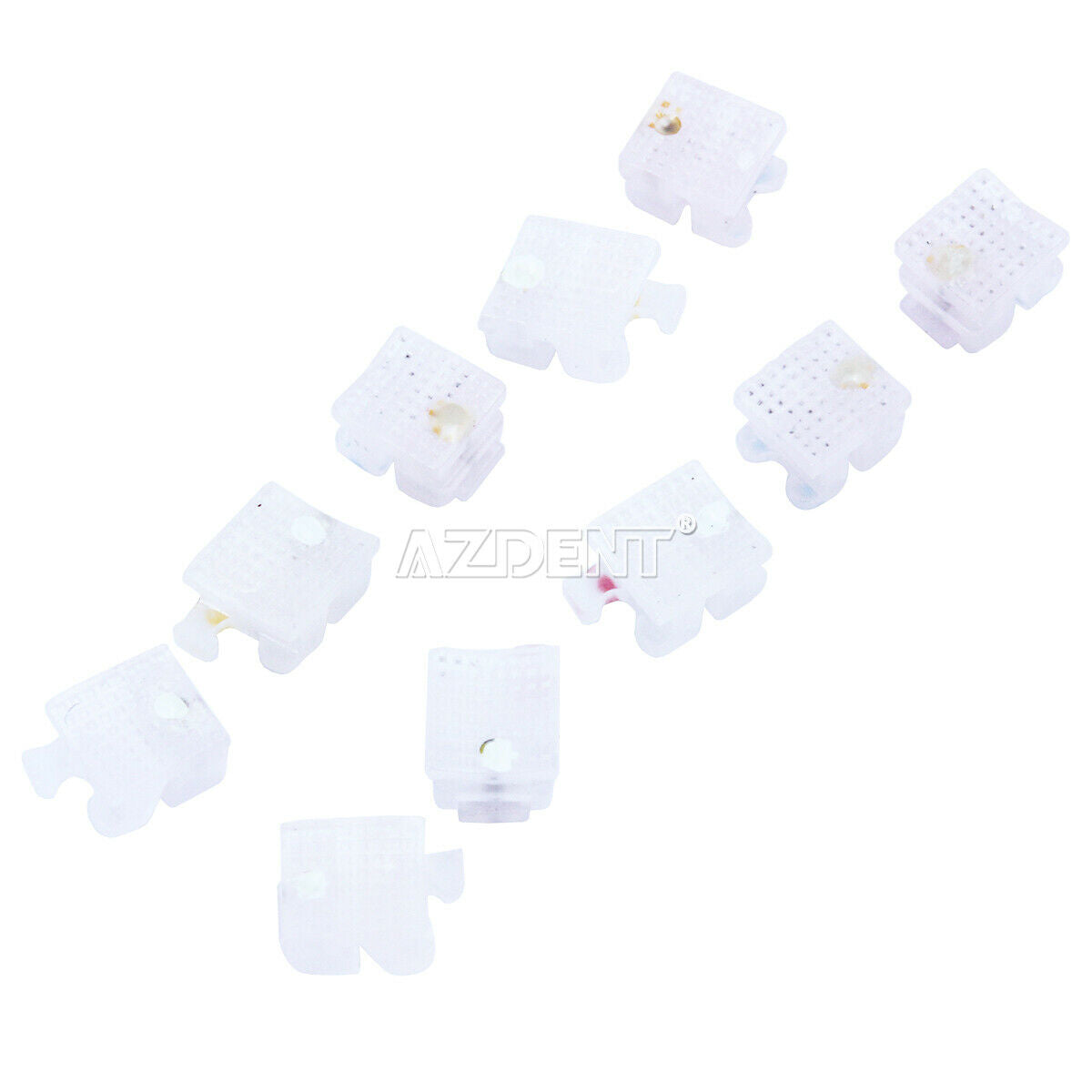Dental Orthodontic Ceramic Self-Ligating Brackets Brace Roth.022 Hooks 345