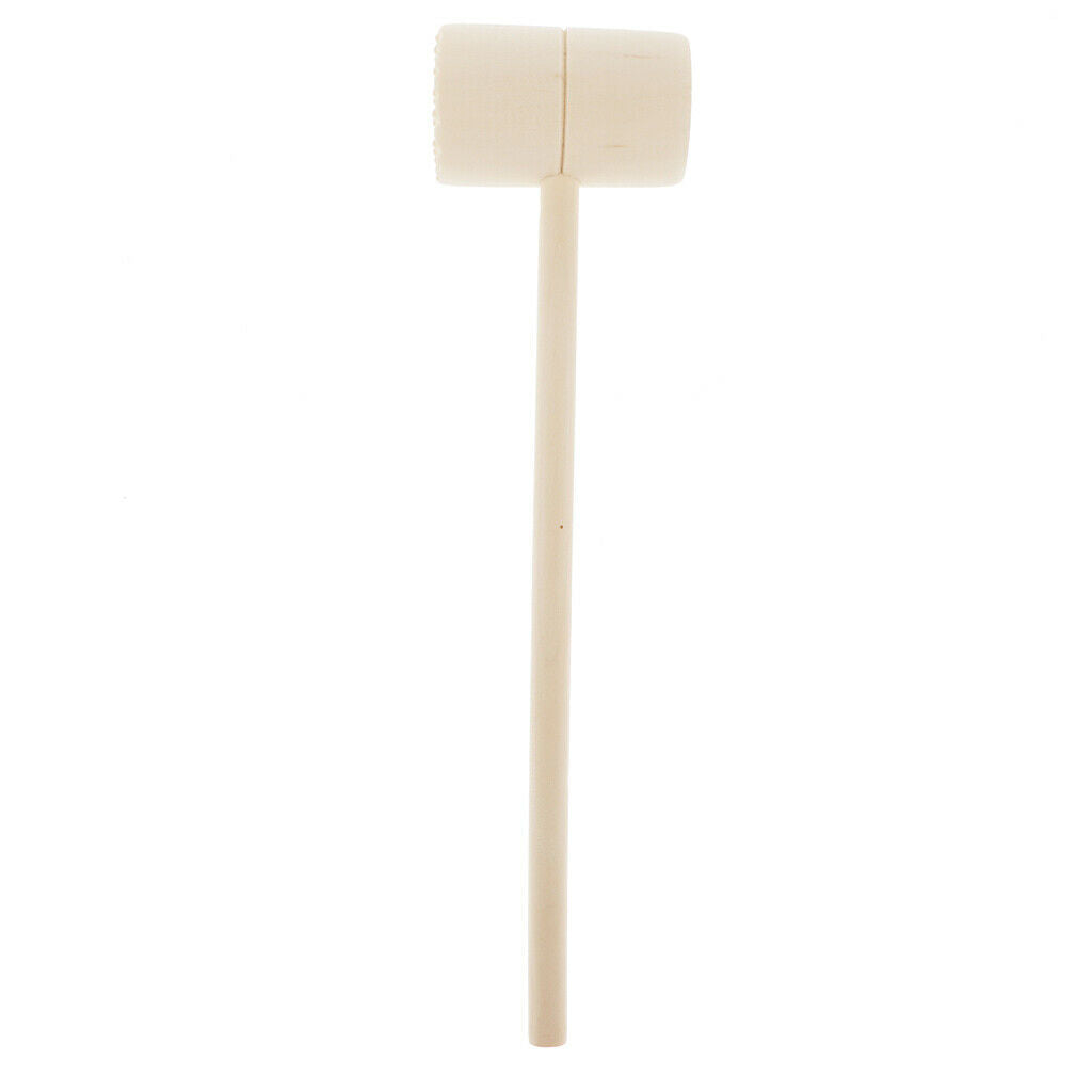 Unfinished Wood Meat Tenderizer Mallet - Chicken Pounder for Tenderizing Steak