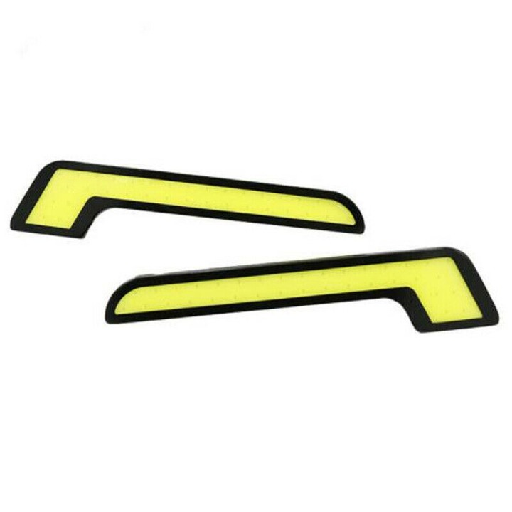 1Pair L Shape COB White LED Light Car Daytime Running Driving Light DRL Lamp 12V