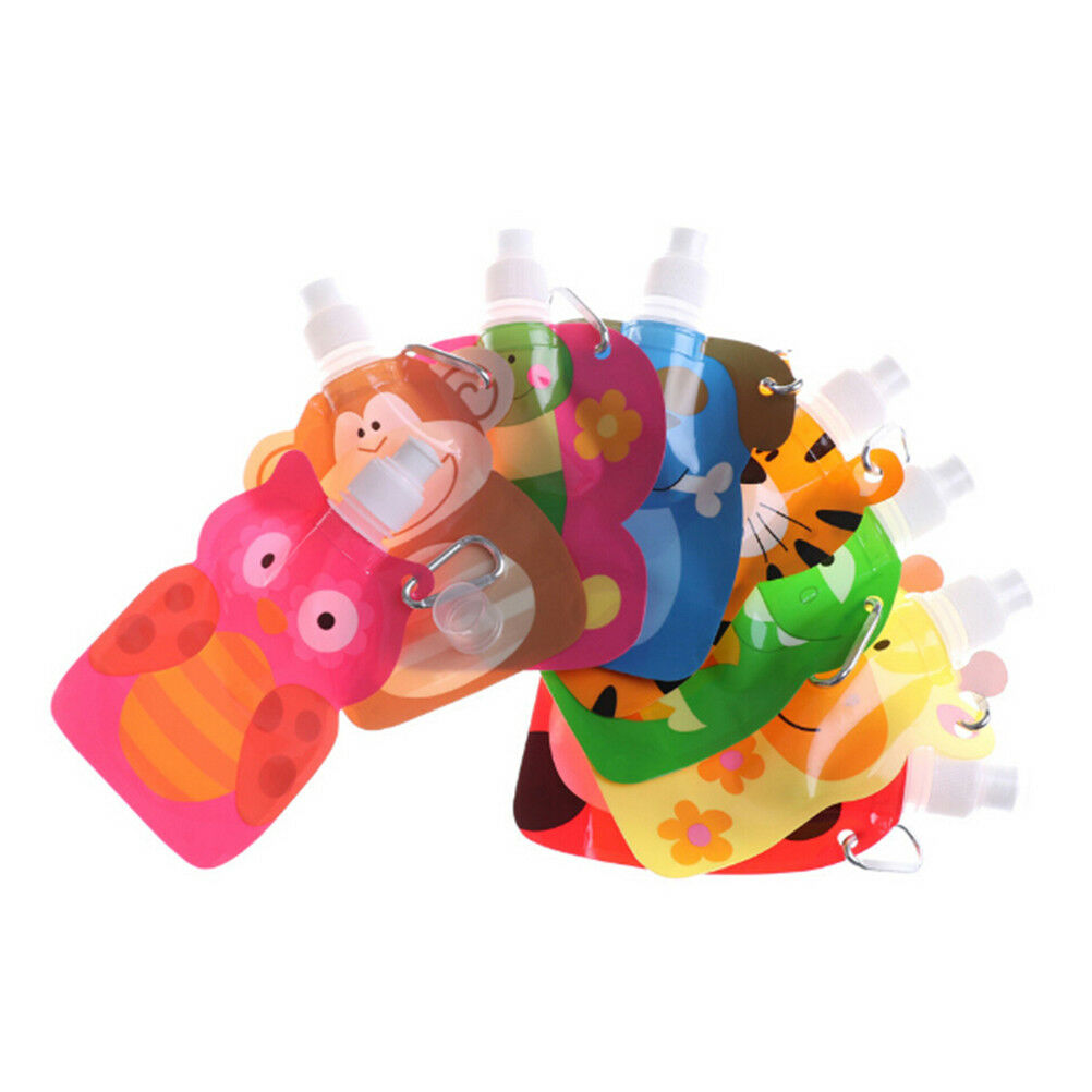 360ml Eco friendly foldable cartoon travel drink bottle safe for kid children BD