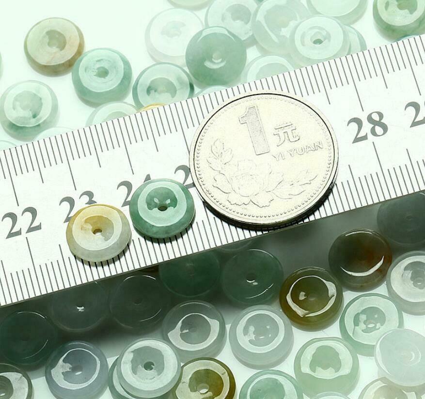 Wholesale 20PCS 10-11mm Natural A grade Jade Jadeite Coin Loose Beads